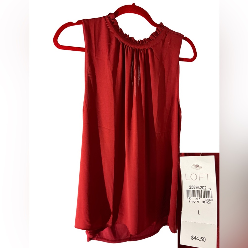 Red Sleeveless Blouse from LOFT - Picture 2 of 4